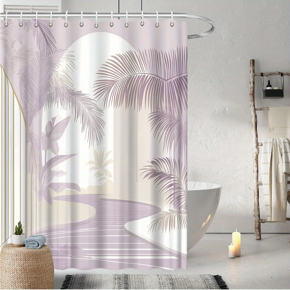 Tropical Palm & Turtle Shower Curtain, Sunset & Beach Scene, Fade-Resistant Polyester, All-Season Bathroom Decor
Tropical Palm & Turtle Shower Curtain, Sunset & Beach Scene, Fade-Resistant Polyester, All-Season Bathroom Decor