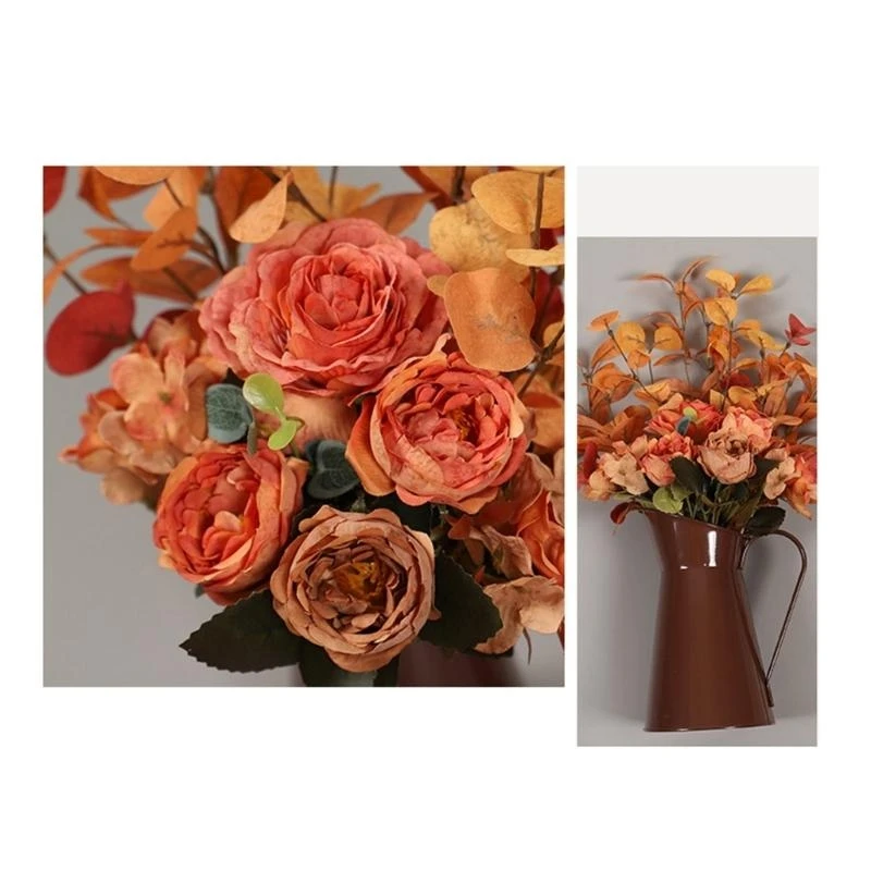 Artificial Plant Realistic Rose Flower in Iron Bucket for Thanksgiving Wedding Decoration 15UB
Artificial Plant Realistic Rose Flower in Iron Bucket for Thanksgiving Wedding Decoration 15UB