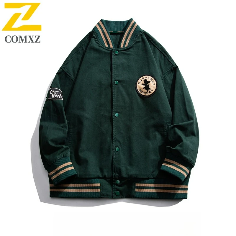 COMXZ Versatile Baseball Jacket 2025 New Loose Fit Casual Adventure Jackets Mens Sport Baseball Collar Spring Autumn Outerwear
COMXZ Versatile Baseball Jacket 2025 New Loose Fit Casual Adventure Jackets Mens Sport Baseball Collar Spring Autumn Outerwear