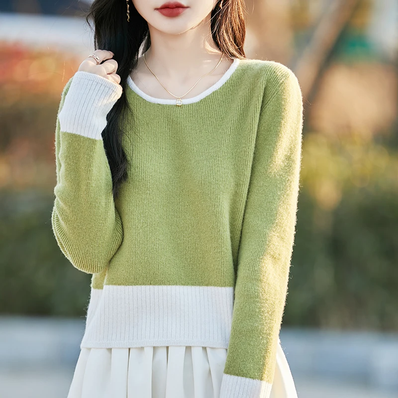 2025 Spring Women's 100% Wool Pullover Sweater, Long Sleeve Fashion Knit, Elegant & Versatile
2025 Spring Women's 100% Wool Pullover Sweater, Long Sleeve Fashion Knit, Elegant & Versatile