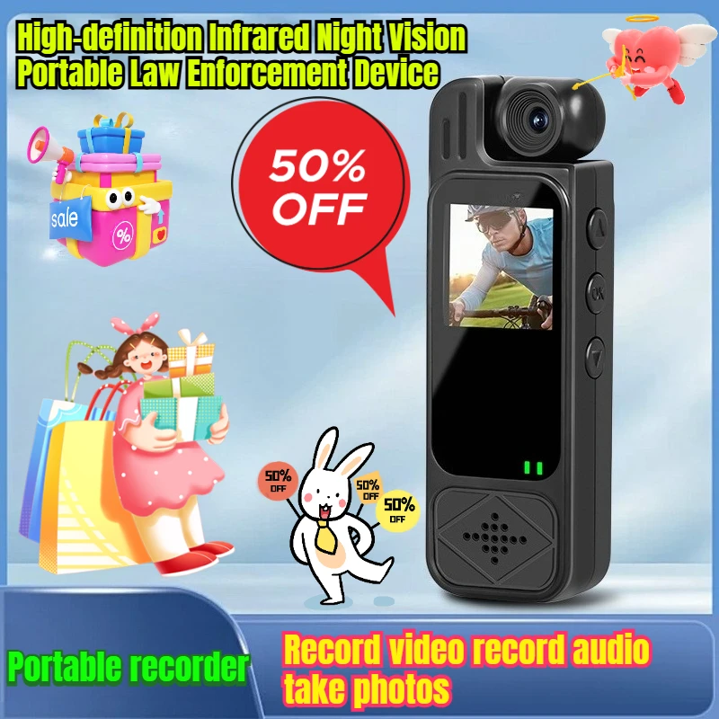Portable Recorder with Screen in Pocket Clip-on Camera High-definition Infrared Night Vision Portable Law Enforcement Device
Portable Recorder with Screen in Pocket Clip-on Camera High-definition Infrared Night Vision Portable Law Enforcement Device
