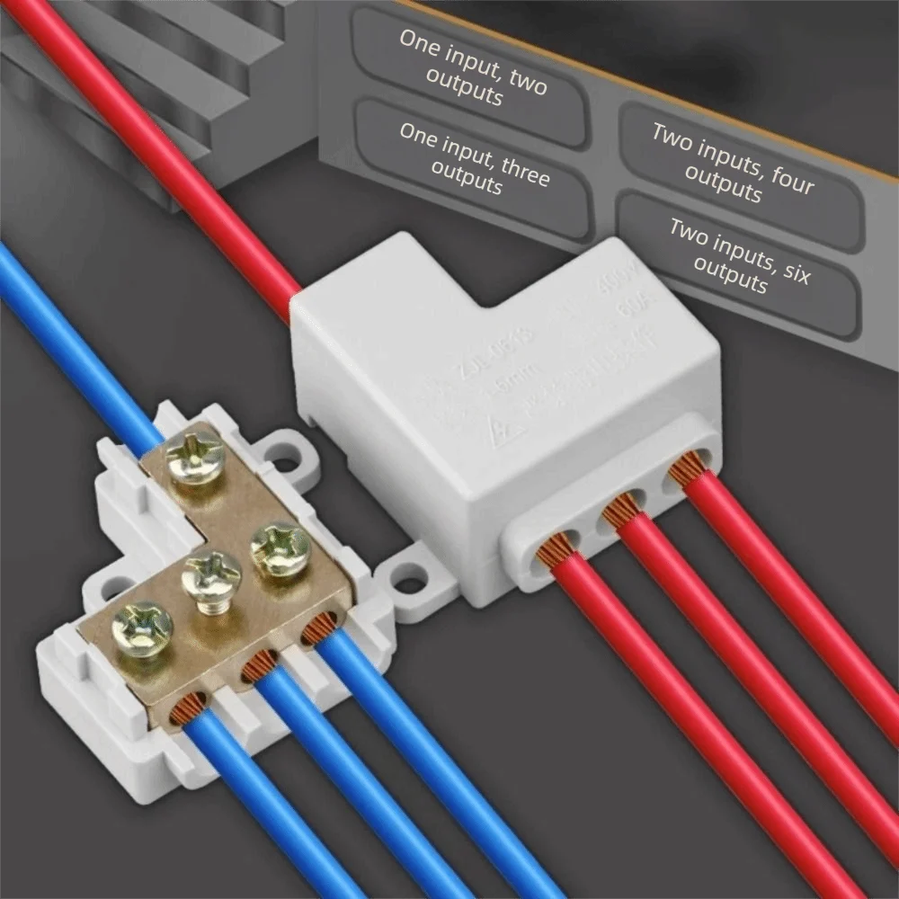 Electrical Connectors Spliceable High Power Splitter Conductor Brass 1-6mm² Wire Connector Wiring Connector Electrical
Electrical Connectors Spliceable High Power Splitter Conductor Brass 1-6mm² Wire Connector Wiring Connector Electrical