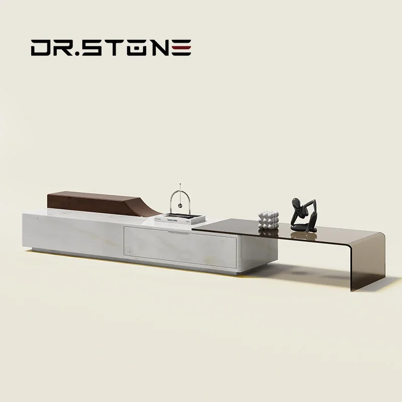 Natural marble TV cabinet glass combination retractable floor cabinet low cabinet Italian minimalist small apartment
Natural marble TV cabinet glass combination retractable floor cabinet low cabinet Italian minimalist small apartment