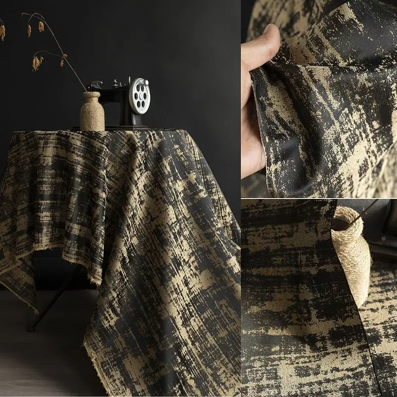 Retro Black Gold Color Woven Fabric Woven Gold Wide and Wrinkle Resistant Creative Cheongsam Hanfu Clothing Designer Fabric
Retro Black Gold Color Woven Fabric Woven Gold Wide and Wrinkle Resistant Creative Cheongsam Hanfu Clothing Designer Fabric