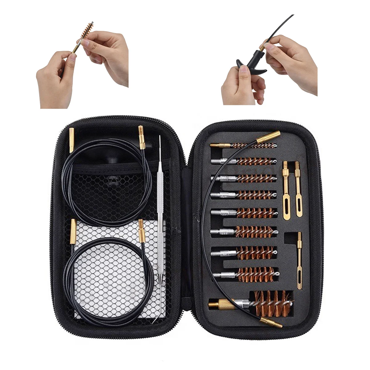 Gun Cleaning Kit .17 .22/.223/5.56MM .243 .280 .30 .357/9MM .40 .45 12GA Multi-Caliber Phosphor Bristle Bore Brushes
Gun Cleaning Kit .17 .22/.223/5.56MM .243 .280 .30 .357/9MM .40 .45 12GA Multi-Caliber Phosphor Bristle Bore Brushes