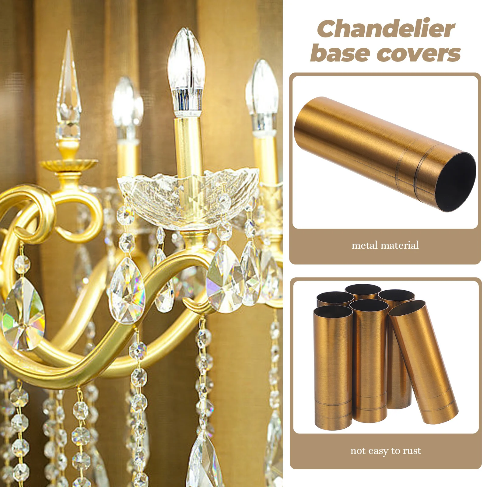 6Pcs Chandelier Base Sleeves Iron Metal Light Socket Covers Replacement Lighting Fixture Accessories Sleeves
6Pcs Chandelier Base Sleeves Iron Metal Light Socket Covers Replacement Lighting Fixture Accessories Sleeves