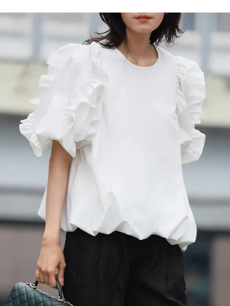 Puff Sleeve Stylish O-neck Loose Female Pullovers Blouses Spring Summer Fashion Short Sleeve Ladies Blouses Shirts Women Tops
Puff Sleeve Stylish O-neck Loose Female Pullovers Blouses Spring Summer Fashion Short Sleeve Ladies Blouses Shirts Women Tops