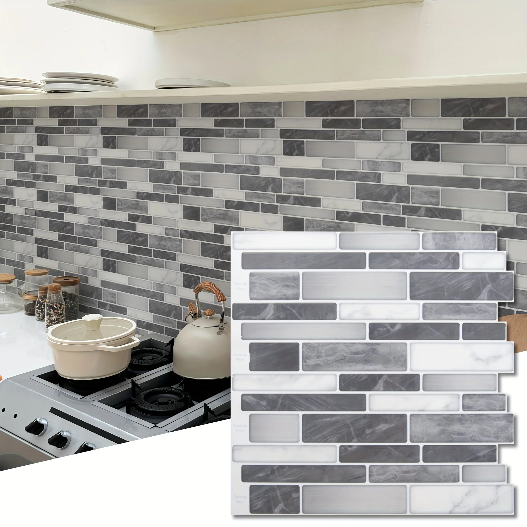 Art3D 10-Sheet Self-Adhesive Tile Backsplash for Kitchen, Vinyl Decorative Marble Tiles
Art3D 10-Sheet Self-Adhesive Tile Backsplash for Kitchen, Vinyl Decorative Marble Tiles