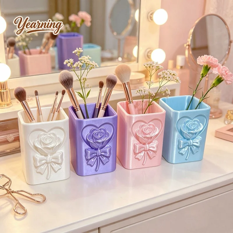 3D Printed Embossed Flower High Value Girly Dresser Makeup Desk Storage Box Pen Holder Office Bedroom Organizer Vase
3D Printed Embossed Flower High Value Girly Dresser Makeup Desk Storage Box Pen Holder Office Bedroom Organizer Vase