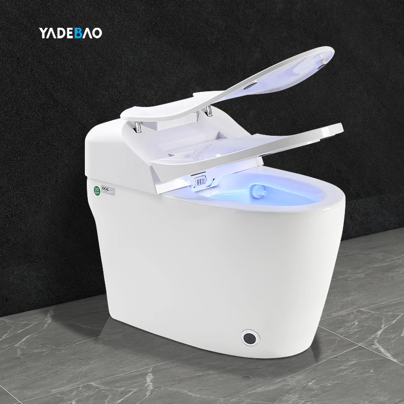 Auto flip open lid save water bathroom one piece electric wc toilet bowl ceramic intelligent automatic smart toilet with bidet
Auto flip open lid save water bathroom one piece electric wc toilet bowl ceramic intelligent automatic smart toilet with bidet
