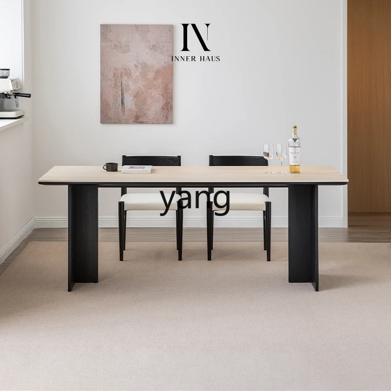 LMMminimalist travertine rock slab household small apartment dining table black retro solid wood medium ancient style workbench
LMMminimalist travertine rock slab household small apartment dining table black retro solid wood medium ancient style workbench