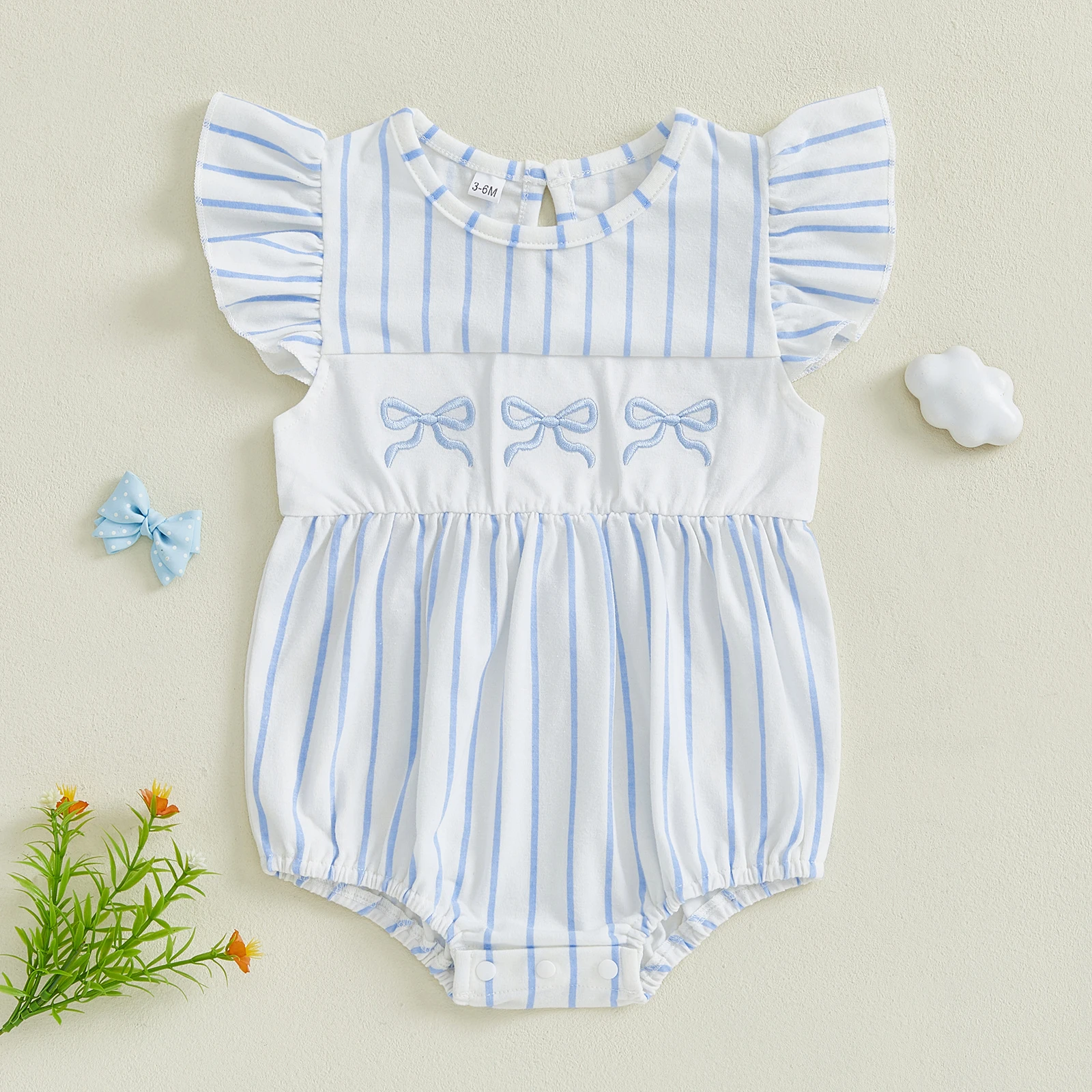 BeQeuewll Newborn Baby Summer Clothes for Girls Rompers Bow Embroidery Stripe Fly Sleeve Infant Bodysuits Jumpsuits
BeQeuewll Newborn Baby Summer Clothes for Girls Rompers Bow Embroidery Stripe Fly Sleeve Infant Bodysuits Jumpsuits
