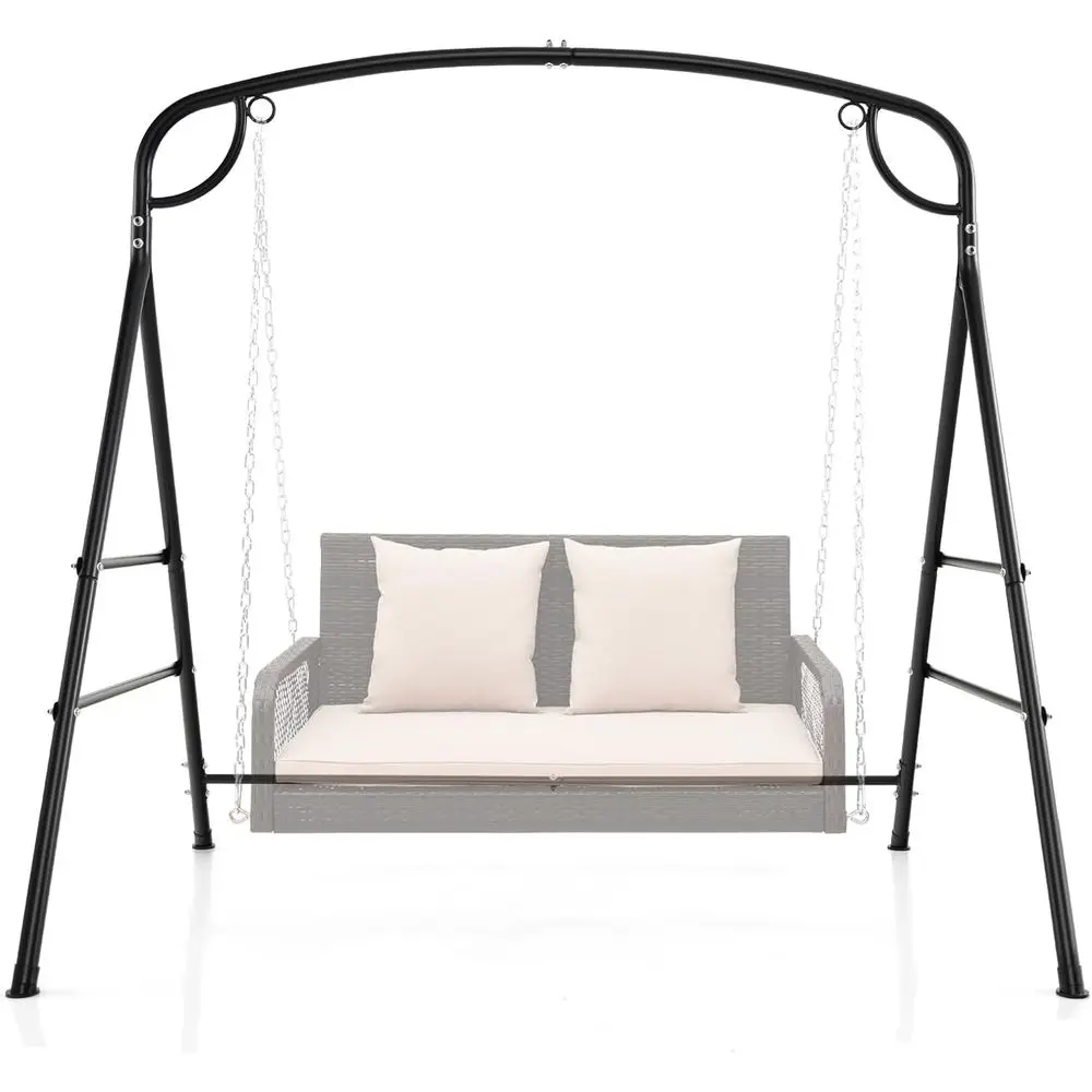Heavy-Duty Metal Swing Stand with Side Bars & 2 Rings, 660 lbs Capacity, Suitable for Porch, Garden, Backyard, Balcony
Heavy-Duty Metal Swing Stand with Side Bars & 2 Rings, 660 lbs Capacity, Suitable for Porch, Garden, Backyard, Balcony
