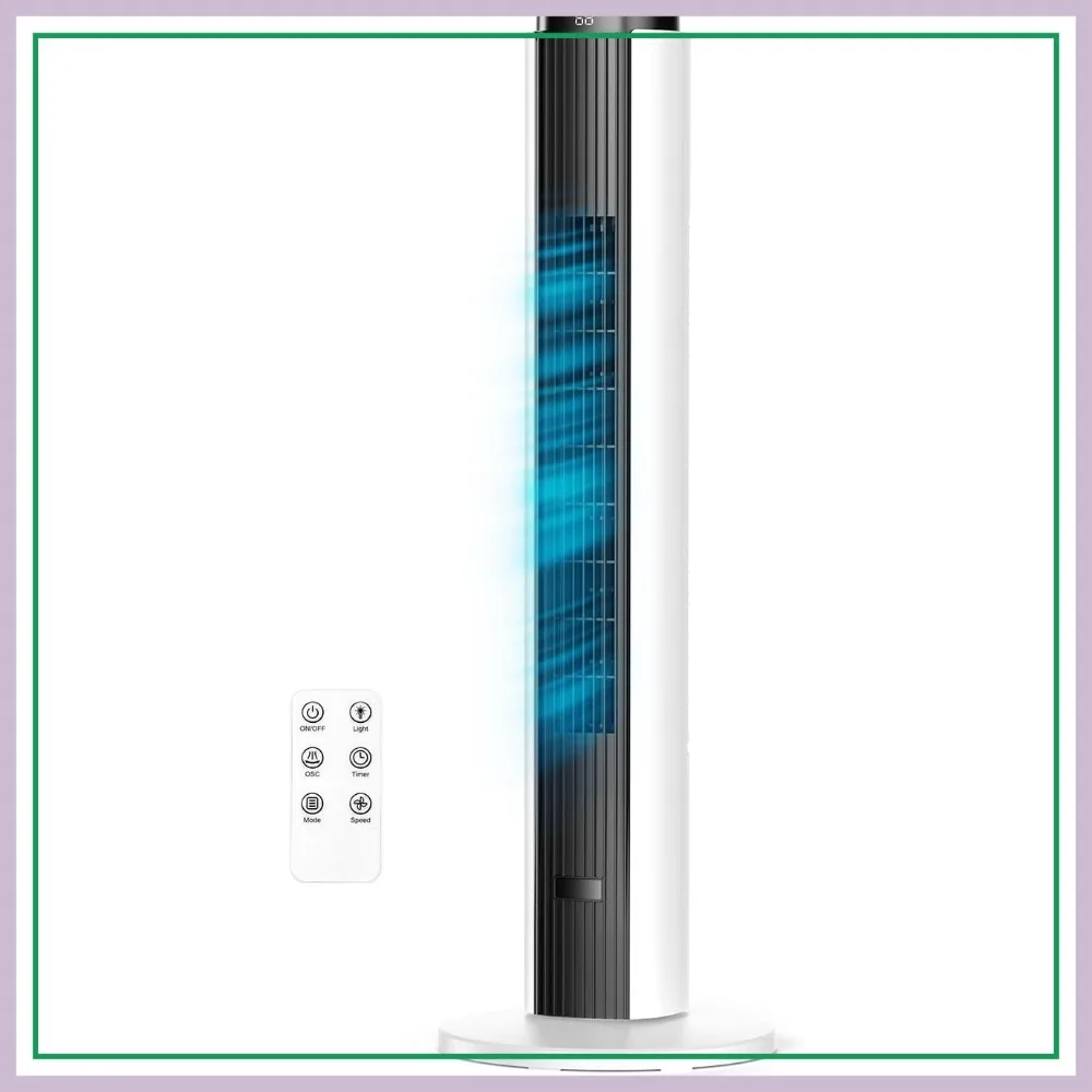 37" Tower Fan for Bedroom, 26ft/s Velocity, 28dB Quiet, 12H Timer, 90° Oscillation Floor Fan, Black+White
37" Tower Fan for Bedroom, 26ft/s Velocity, 28dB Quiet, 12H Timer, 90° Oscillation Floor Fan, Black+White