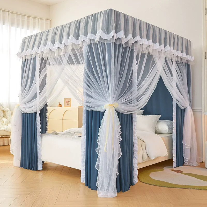 Four Season Bed Curtain Canopy for Girl Room Palace Mosquito Net with Frame Romantic Shading Three-door Bedcover Decor
Four Season Bed Curtain Canopy for Girl Room Palace Mosquito Net with Frame Romantic Shading Three-door Bedcover Decor