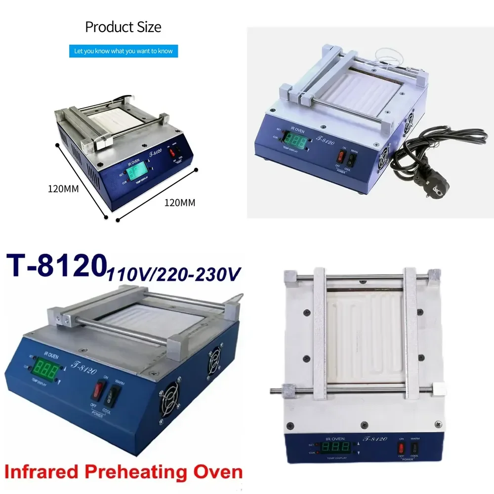 Hot saleT-8120 Preheating Oven T8120 Preheating Plate BGA Rework Station IRDA Weldering Station Kit Soldering Station
Hot saleT-8120 Preheating Oven T8120 Preheating Plate BGA Rework Station IRDA Weldering Station Kit Soldering Station
