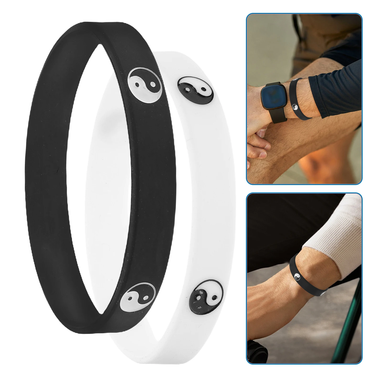 2pcs TaiChi Image Bracelet Rubber Wristband Sports Matching Couples Silicone Hypoallergenic Bracelets
2pcs TaiChi Image Bracelet Rubber Wristband Sports Matching Couples Silicone Hypoallergenic Bracelets