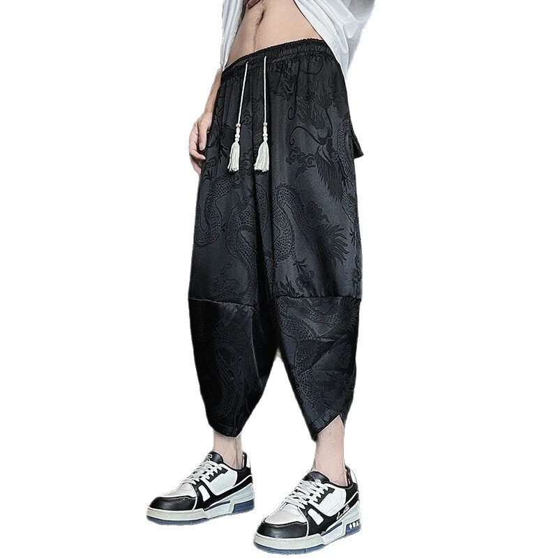Summer New Chinese Style Dragon Pattern Beach Shorts Men Loose Plus Size Wide Leg Capri Pants
Summer New Chinese Style Dragon Pattern Beach Shorts Men Loose Plus Size Wide Leg Capri Pants