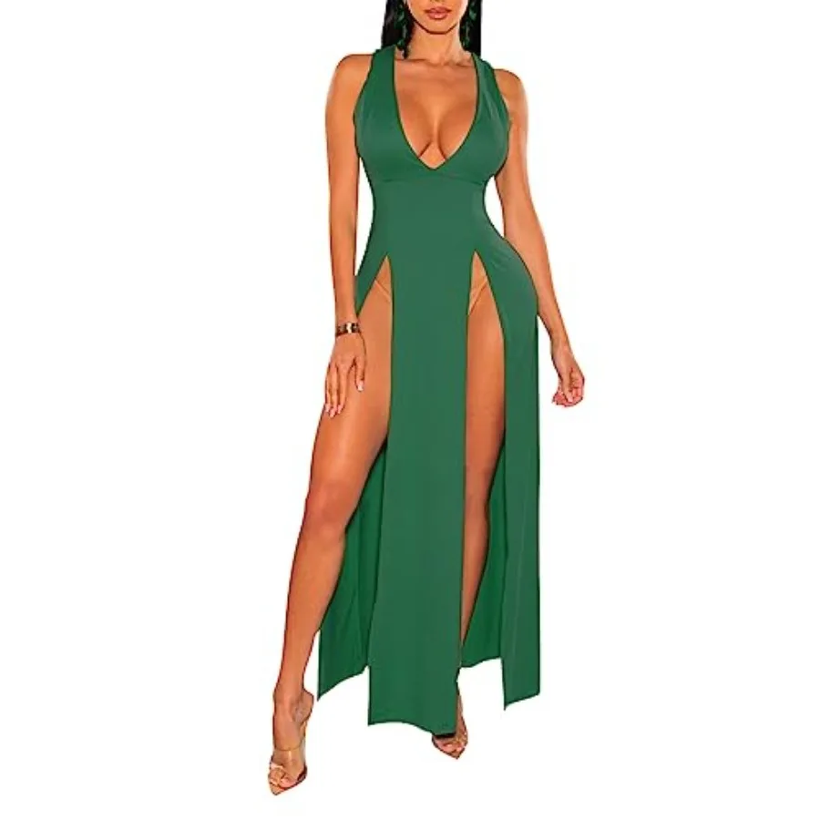 Sexy Maxi Dress for Women Sleeveless Front High Split Deep V Neck Party Long Bodycon Tank Dress
Sexy Maxi Dress for Women Sleeveless Front High Split Deep V Neck Party Long Bodycon Tank Dress