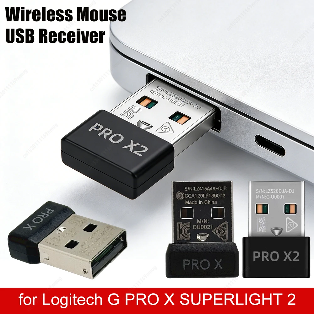 USB Dongle Mouse Receiver Adapter Replacement Compatible for Logitech G PRO X SUPERLIGHT 2
USB Dongle Mouse Receiver Adapter Replacement Compatible for Logitech G PRO X SUPERLIGHT 2