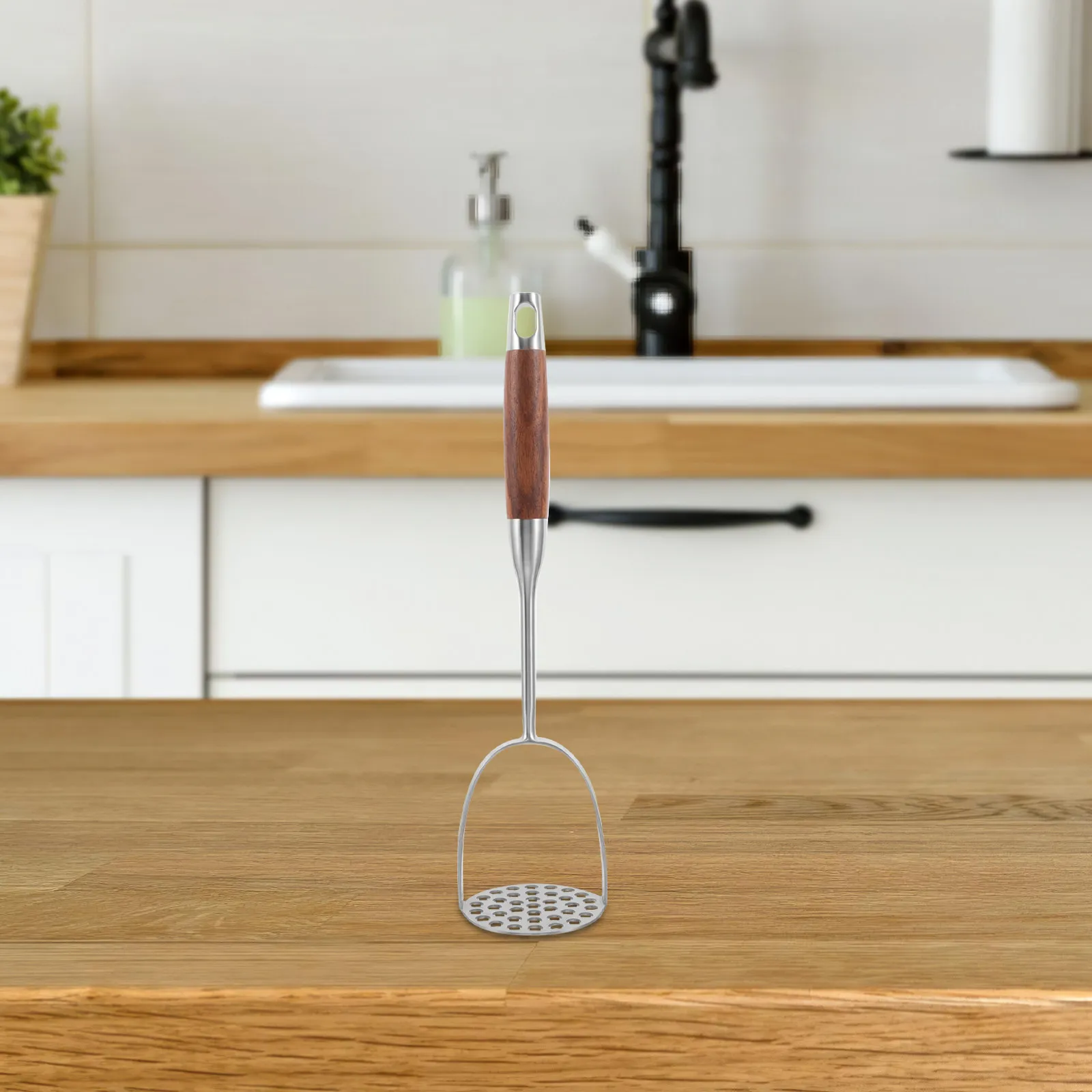 Large Stainless Steel Potato Masher Wooden Handle Ergonomic Kitchen Utensil for Mashed Potatoes Sweet Potatoes Food
Large Stainless Steel Potato Masher Wooden Handle Ergonomic Kitchen Utensil for Mashed Potatoes Sweet Potatoes Food