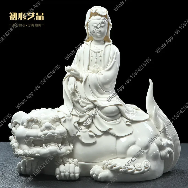 Vv Ceramic Manjushri Bodhisattva Puxian Guanyin Buddha Statue Ornament Home Worship Town House White Porcelain Crafts
Vv Ceramic Manjushri Bodhisattva Puxian Guanyin Buddha Statue Ornament Home Worship Town House White Porcelain Crafts