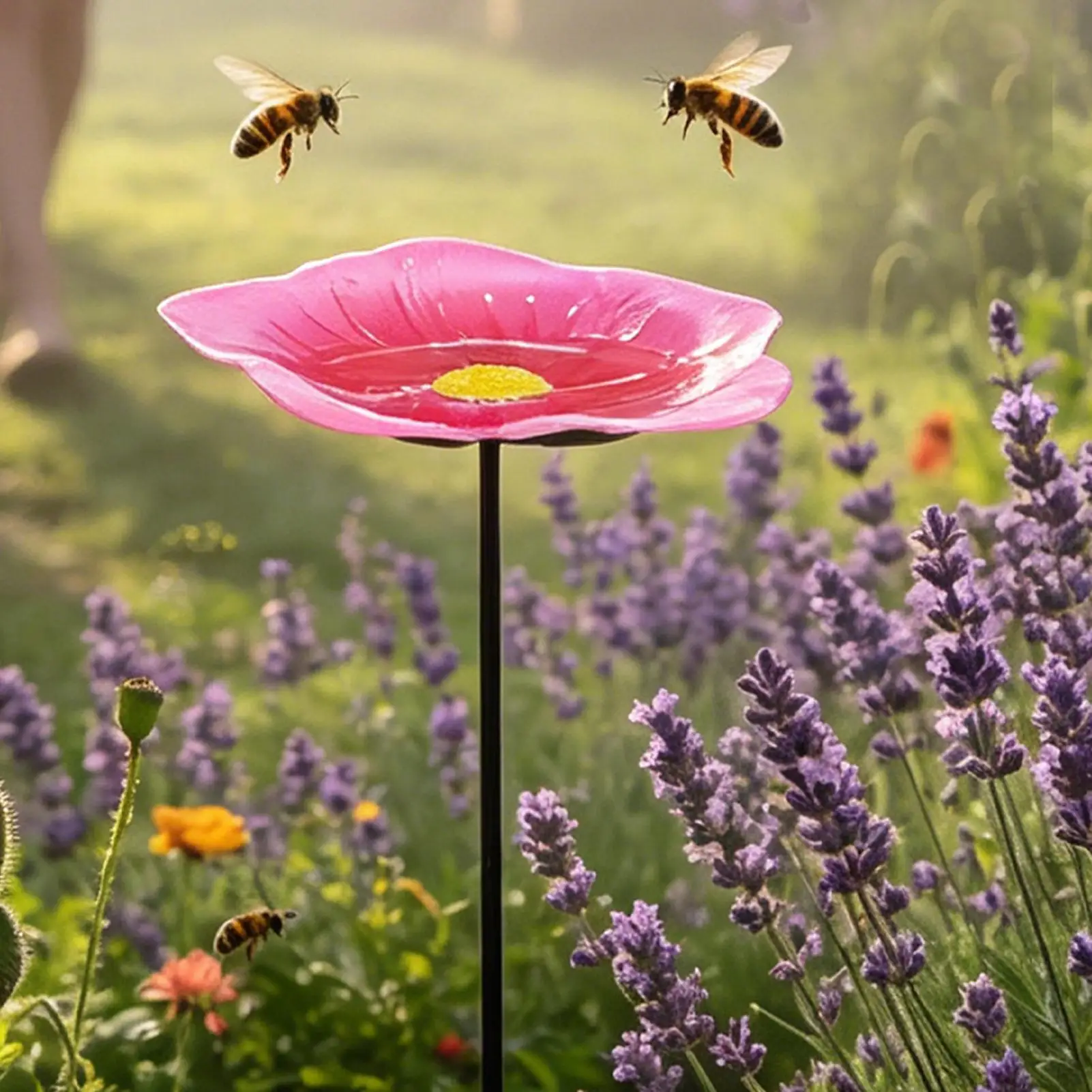 Bee Bath Wild Bird Feeder Bath Bowl Garden Flower Stake Pollinator Water Bowl for Patio Porch Yard Lawn Flower Bed Birdwatchers
Bee Bath Wild Bird Feeder Bath Bowl Garden Flower Stake Pollinator Water Bowl for Patio Porch Yard Lawn Flower Bed Birdwatchers