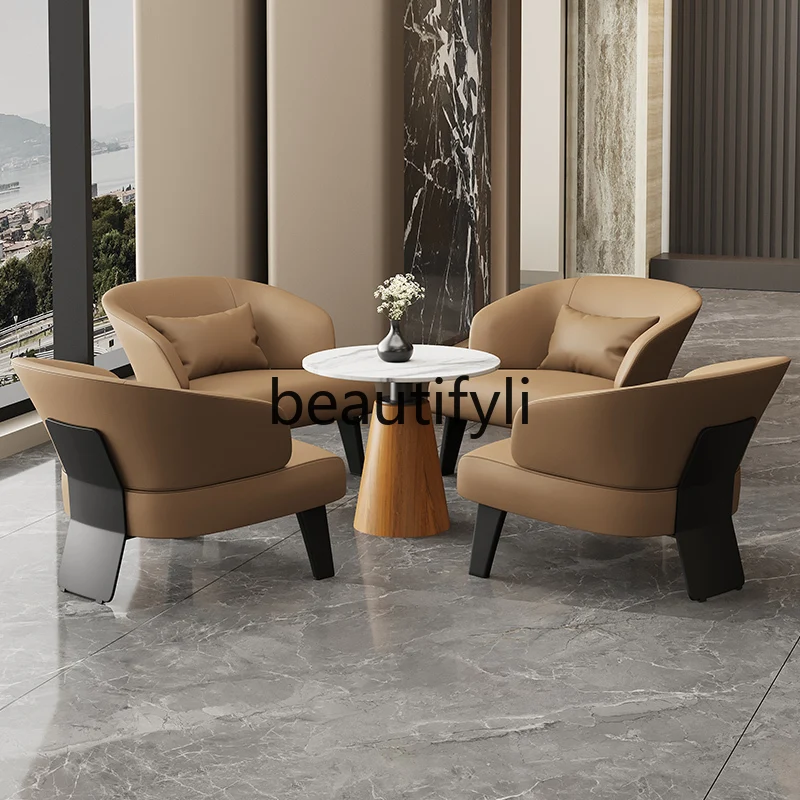 Modern single sofa chair hotel B & B cafe reception armrest living room balcony leisure negotiation table
Modern single sofa chair hotel B & B cafe reception armrest living room balcony leisure negotiation table