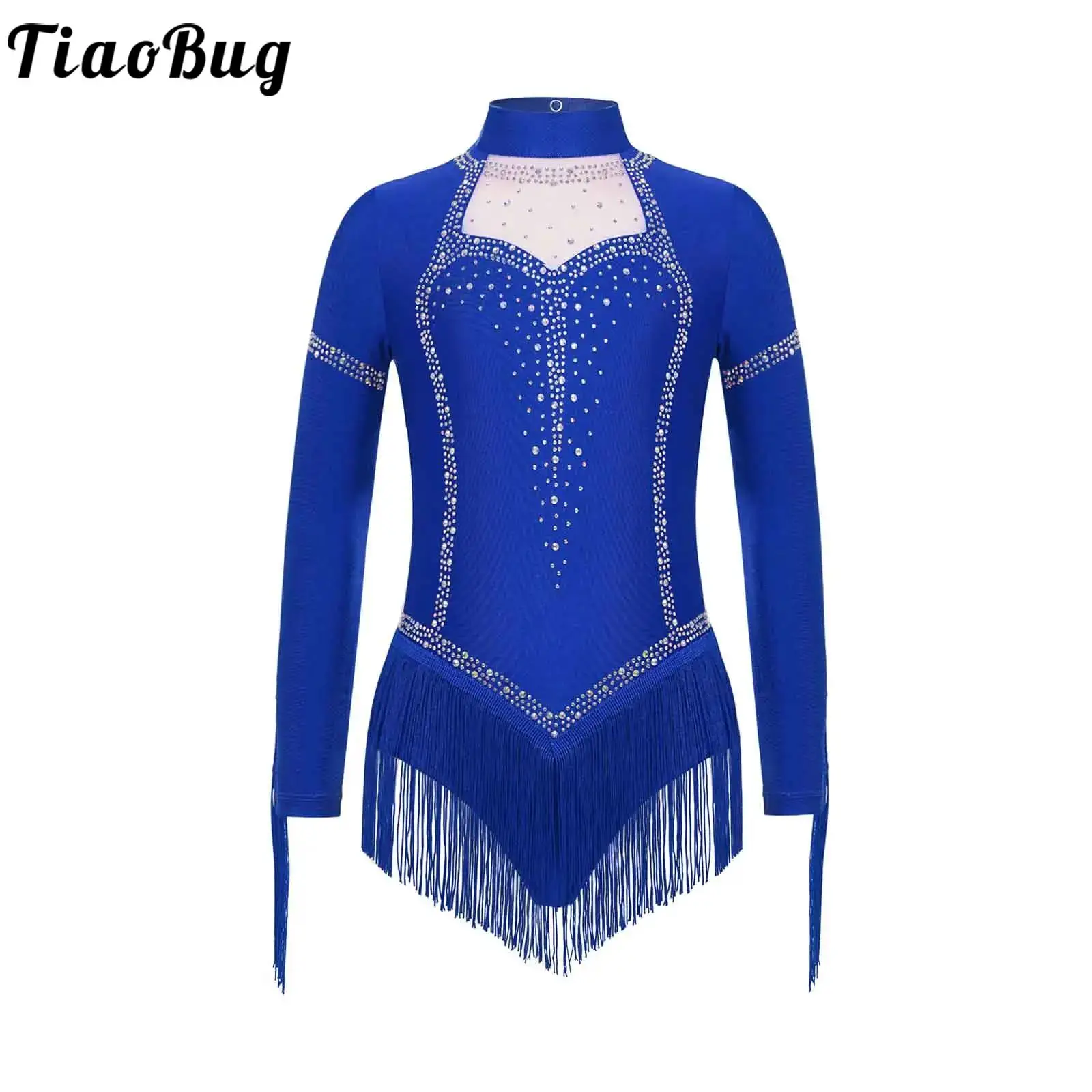 Girls Fringed Latin Dance Leotard Figure Skating Gymnastics Samba Performance Costume Long Sleeve Rhinestones Tassels Bodysuits
Girls Fringed Latin Dance Leotard Figure Skating Gymnastics Samba Performance Costume Long Sleeve Rhinestones Tassels Bodysuits