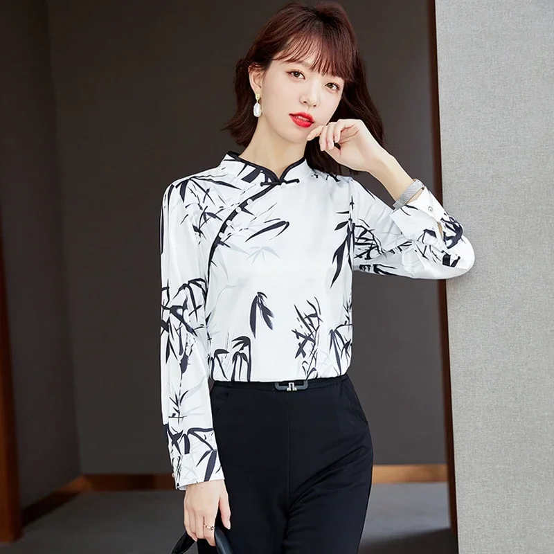 Рубашка Cheongsam в китайском стиле, женская шифоновая рубашка с длинными рукавами, женская blusa feminina
Рубашка Cheongsam в китайском стиле, женская шифоновая рубашка с длинными рукавами, женская blusa feminina