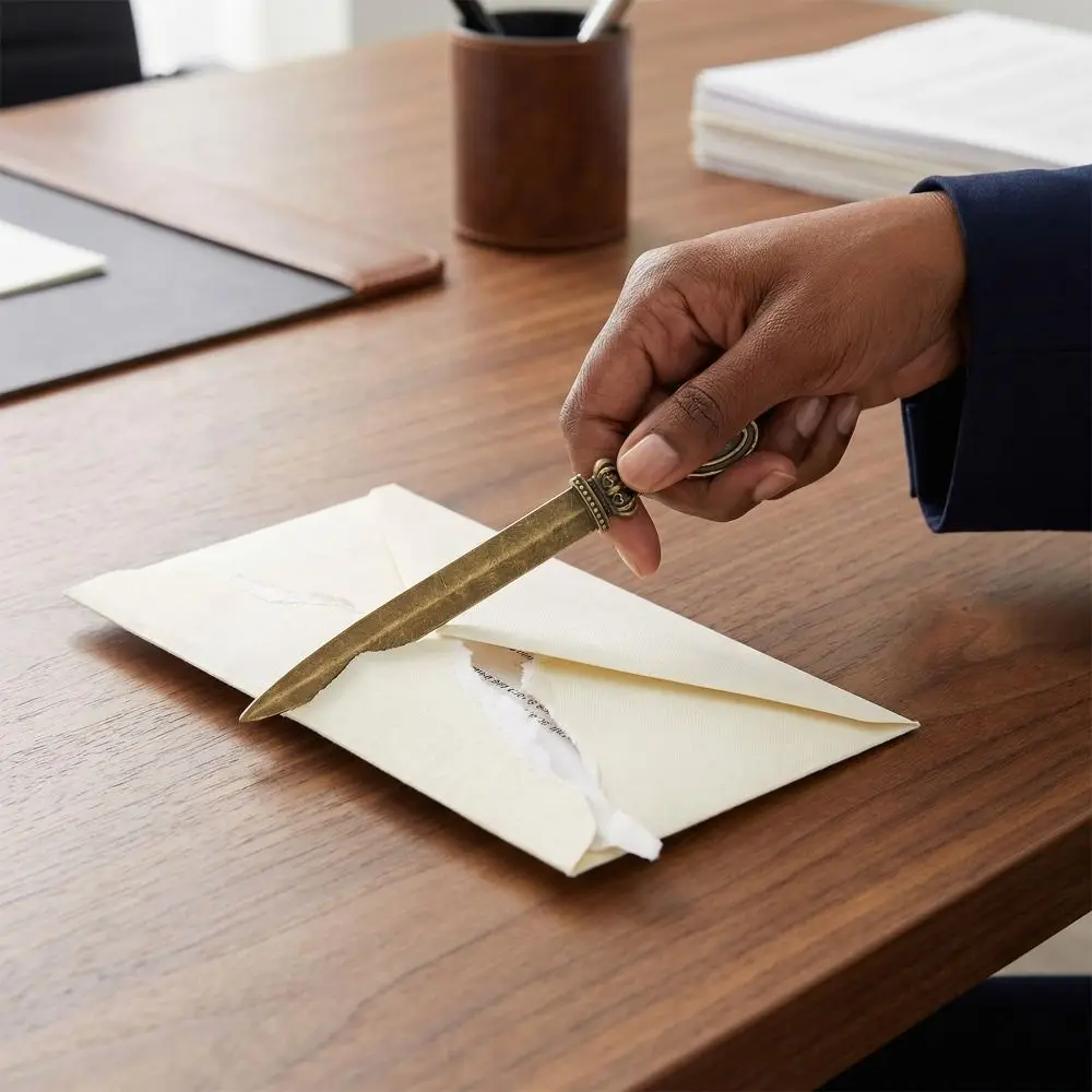 4 Pcs Durable Zinc Alloy Letter Openers Lightweight Gold Mail Opener 12.8*1.9cm Ergonomic Design Letter Opener Tool Home
4 Pcs Durable Zinc Alloy Letter Openers Lightweight Gold Mail Opener 12.8*1.9cm Ergonomic Design Letter Opener Tool Home