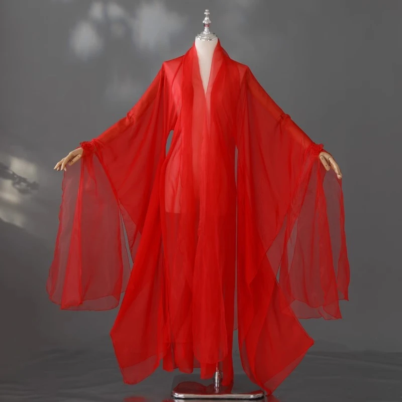 Chinese Hanfu Floral Printed Tulle Cardigan Wide Sleeve Coat Ancient Classical Folk Dance Performance Costume 2026
Chinese Hanfu Floral Printed Tulle Cardigan Wide Sleeve Coat Ancient Classical Folk Dance Performance Costume 2026