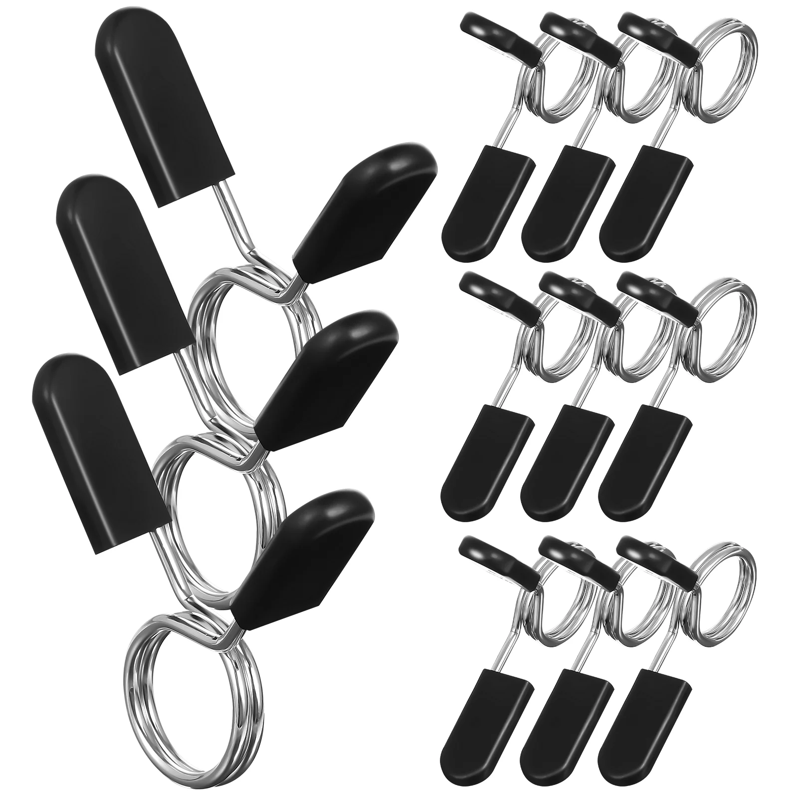 12 Pcs Barbell Dumbbells Buckle Spring Clip Collars Clamps Accessories Weight Clips for Bars
12 Pcs Barbell Dumbbells Buckle Spring Clip Collars Clamps Accessories Weight Clips for Bars