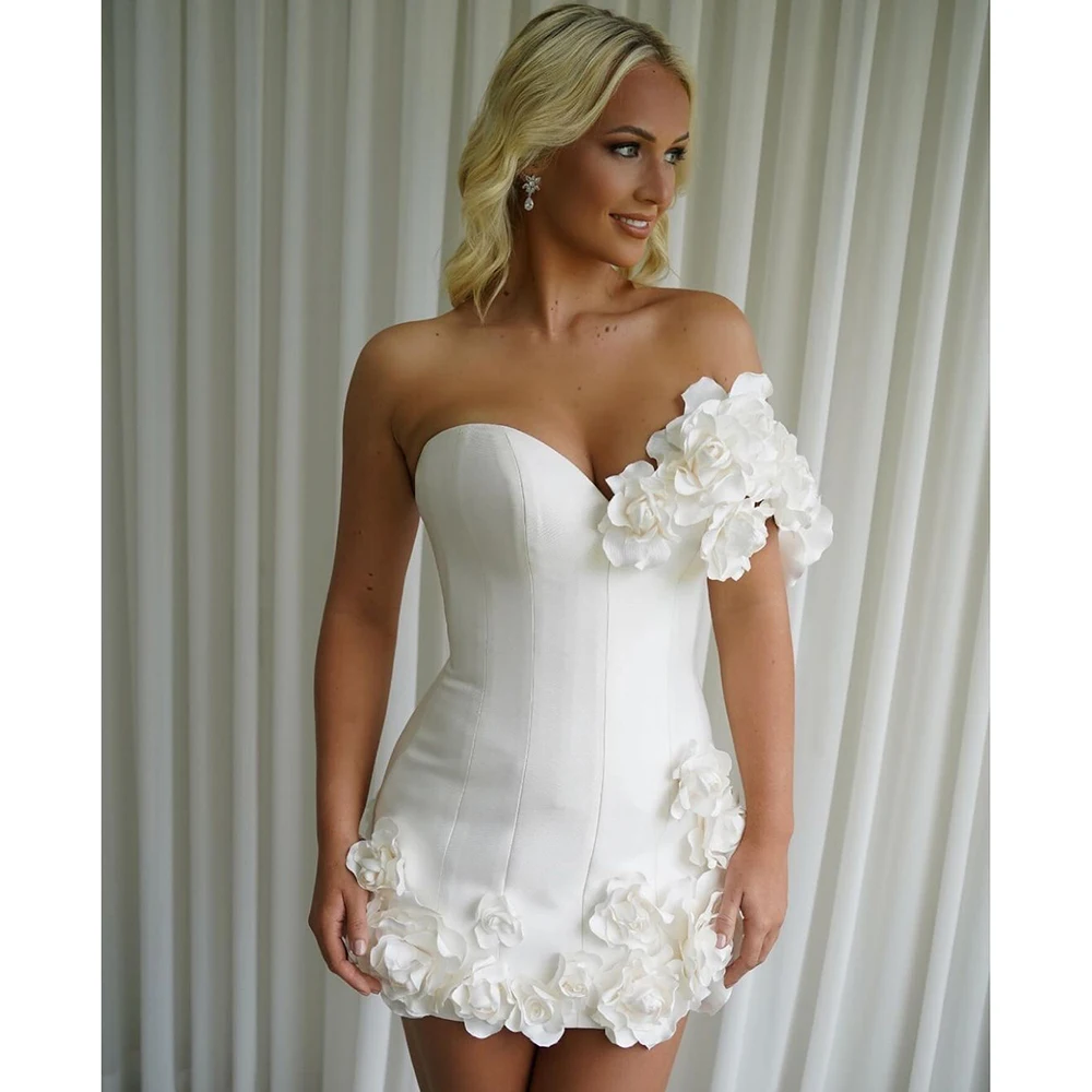 White Evening Dress Mini Skirt Sleeveless Sweetheart Knee Length Special Party Cocktail Dresses Appliques Sexy Women Vestidos
White Evening Dress Mini Skirt Sleeveless Sweetheart Knee Length Special Party Cocktail Dresses Appliques Sexy Women Vestidos