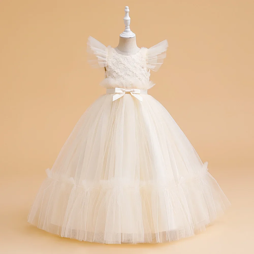 Summer Girl Champange Dress Tulle White Party Bridesmaid Dresses For Children Costume Elegant Kids Girl Wedding Evening Vestidos
Summer Girl Champange Dress Tulle White Party Bridesmaid Dresses For Children Costume Elegant Kids Girl Wedding Evening Vestidos
