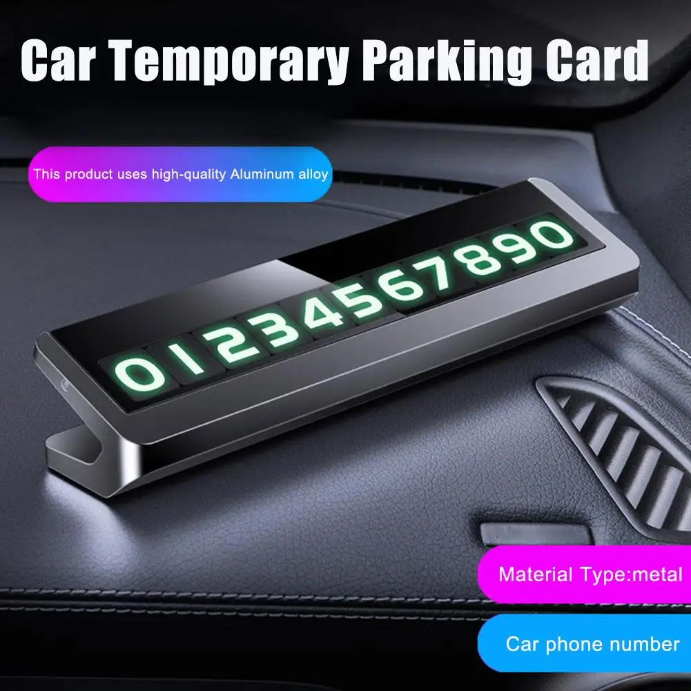 Car Temporary Parking Card Creative Night Light Mobile Car-styling Park Plate Number In Auto Stickers Accessories Aluminum B8S7
Car Temporary Parking Card Creative Night Light Mobile Car-styling Park Plate Number In Auto Stickers Accessories Aluminum B8S7