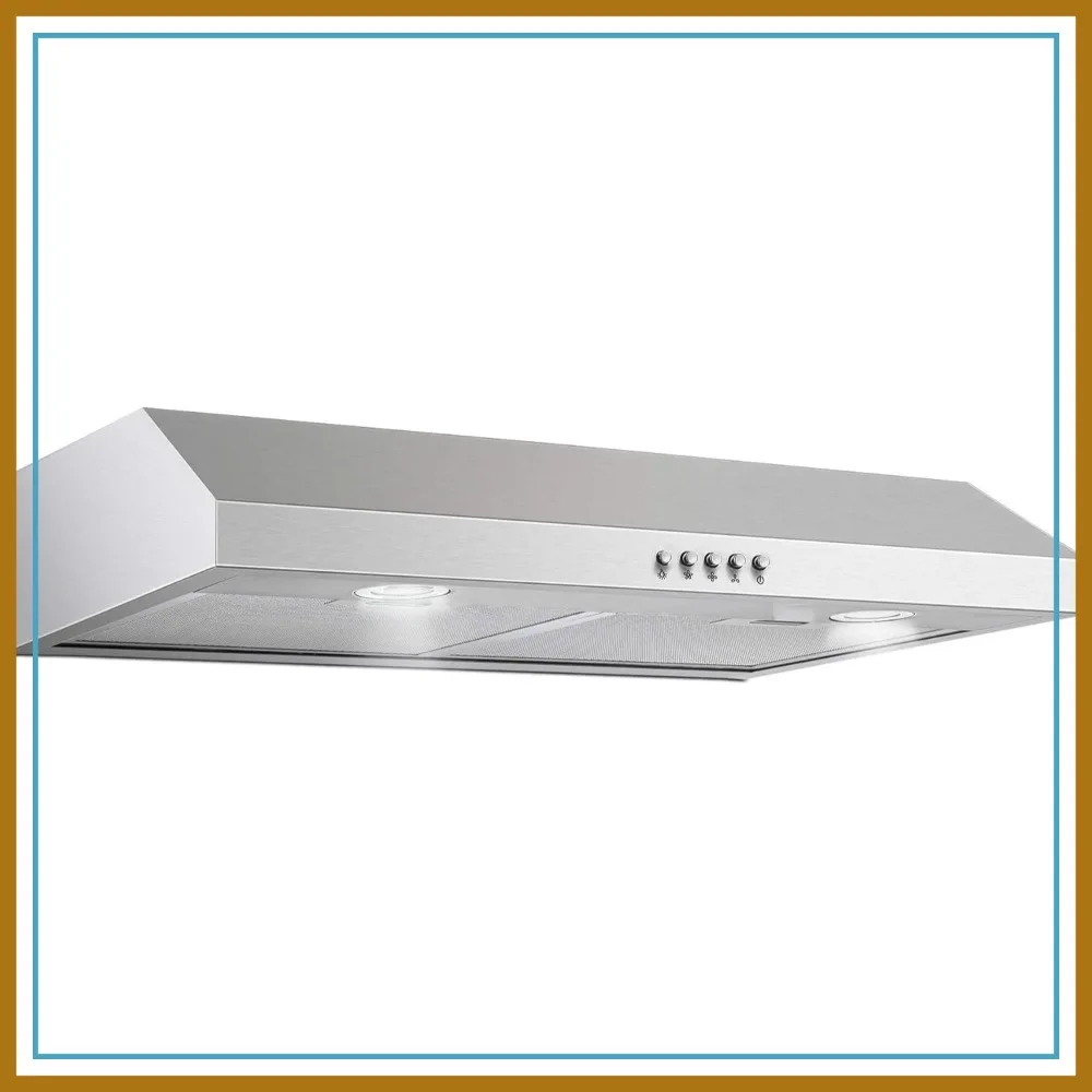 30 inch Under Cabinet Range Hood, 700CFM Ductless/Ducted Kitchen Exhaust Fan, Stainless Steel, 3-Speed Button Control
30 inch Under Cabinet Range Hood, 700CFM Ductless/Ducted Kitchen Exhaust Fan, Stainless Steel, 3-Speed Button Control