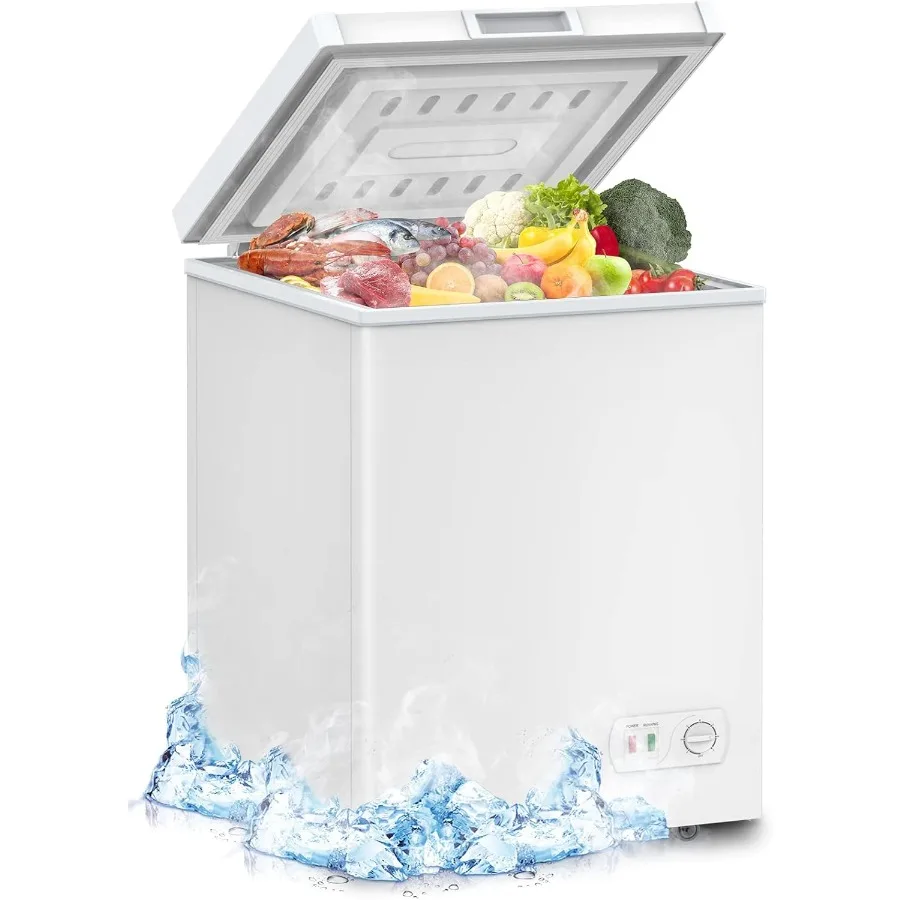 Compact deep freezer with adjustable temperature and removable basket for apartment or home use upright top-opening design with
Compact deep freezer with adjustable temperature and removable basket for apartment or home use upright top-opening design with
