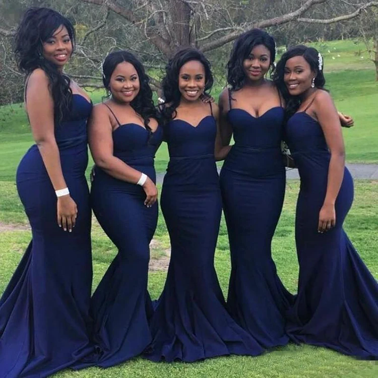 Navy Blue Sexy Bridesmaid Dresses 2020 African Spaghetti Straps Sweetheart Neck Wedding Guest Dresses Party Prom Dresses
Navy Blue Sexy Bridesmaid Dresses 2020 African Spaghetti Straps Sweetheart Neck Wedding Guest Dresses Party Prom Dresses