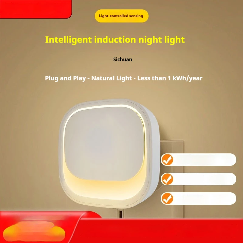 Smart Sensor Night Light Light Control Manual Switch Plug-in Energy Saving Lamp for Bedroom Bedside Home Use
Smart Sensor Night Light Light Control Manual Switch Plug-in Energy Saving Lamp for Bedroom Bedside Home Use