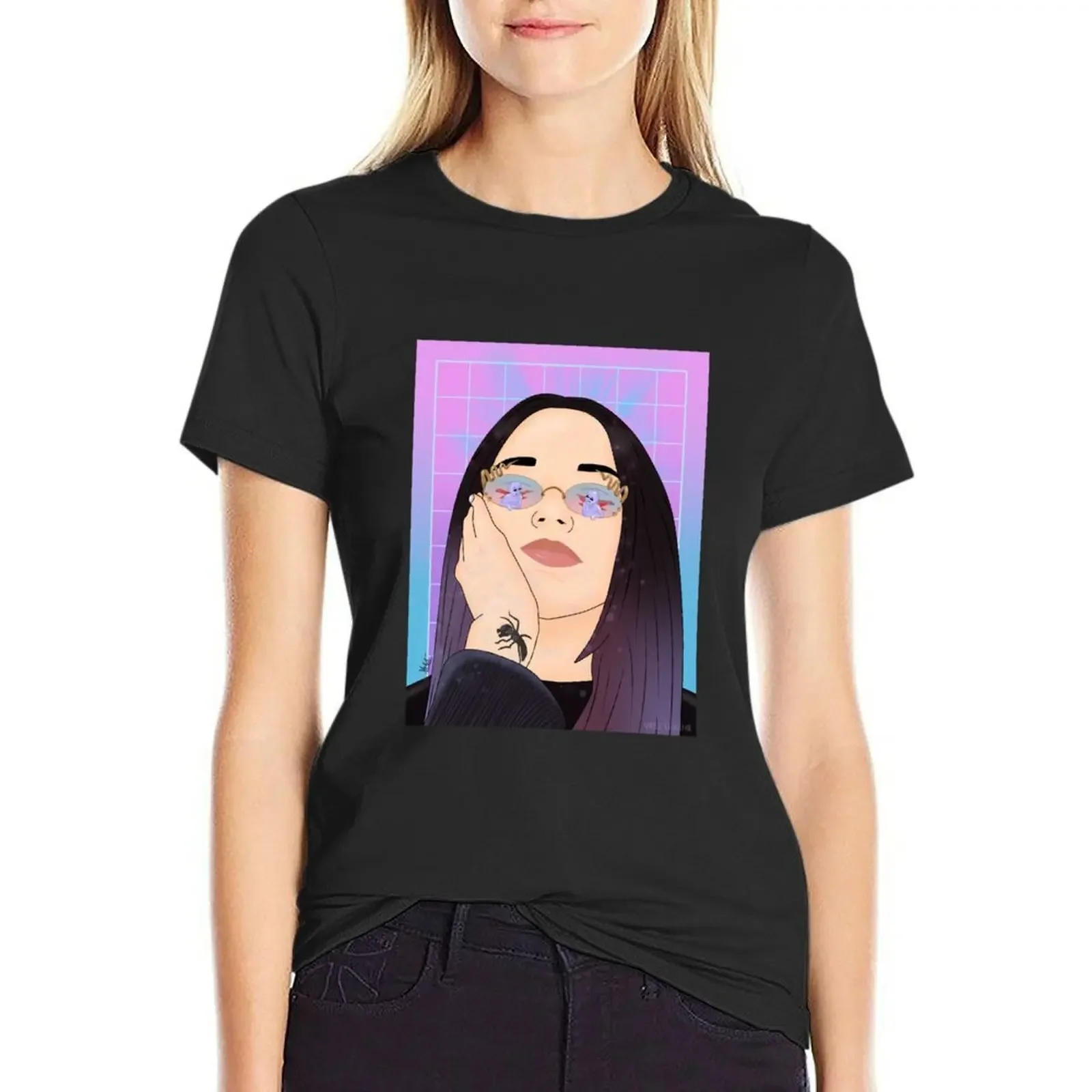 Rizha demons T-Shirt animal print shirt for girls anime clothes shirts graphic tees tops tops for Women 
Rizha demons T-Shirt animal print shirt for girls anime clothes shirts graphic tees tops tops for Women