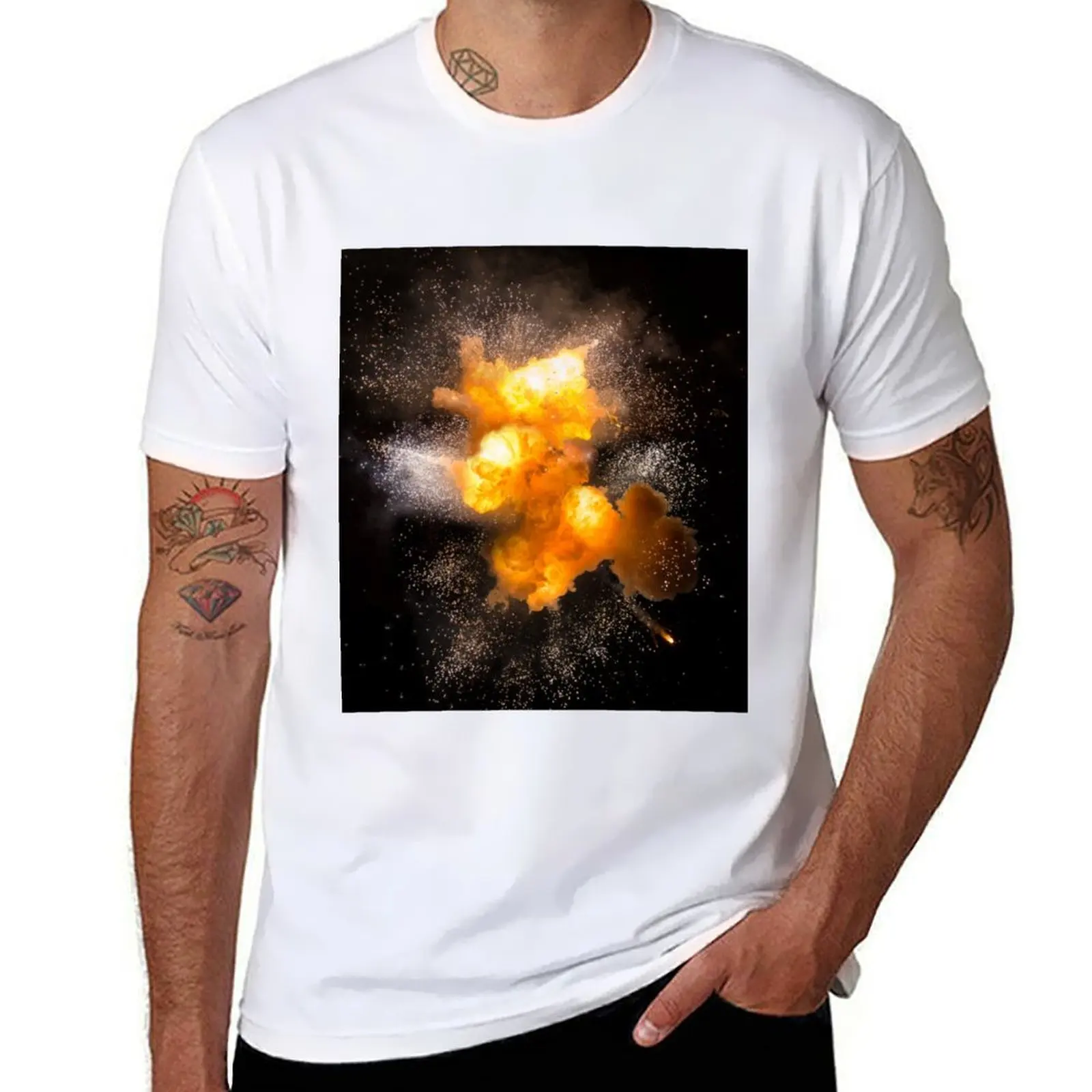 Realistic fiery explosion with sparks over a black background, high resolution image T-Shirt anime tshirt T-Shirt
Realistic fiery explosion with sparks over a black background, high resolution image T-Shirt anime tshirt T-Shirt