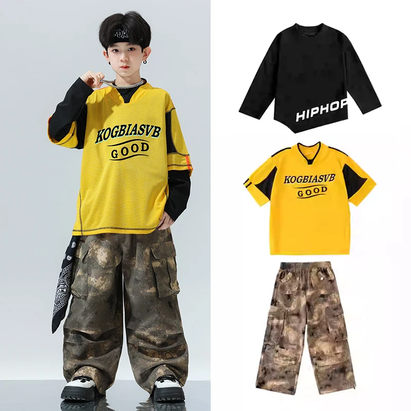 Boy's Street Performance Costume Jazz Dance Clothes Hip Hop Dancing Set Kid's Dance School Team Outfit Yellow Shirt Pants XH1491
Boy's Street Performance Costume Jazz Dance Clothes Hip Hop Dancing Set Kid's Dance School Team Outfit Yellow Shirt Pants XH1491
