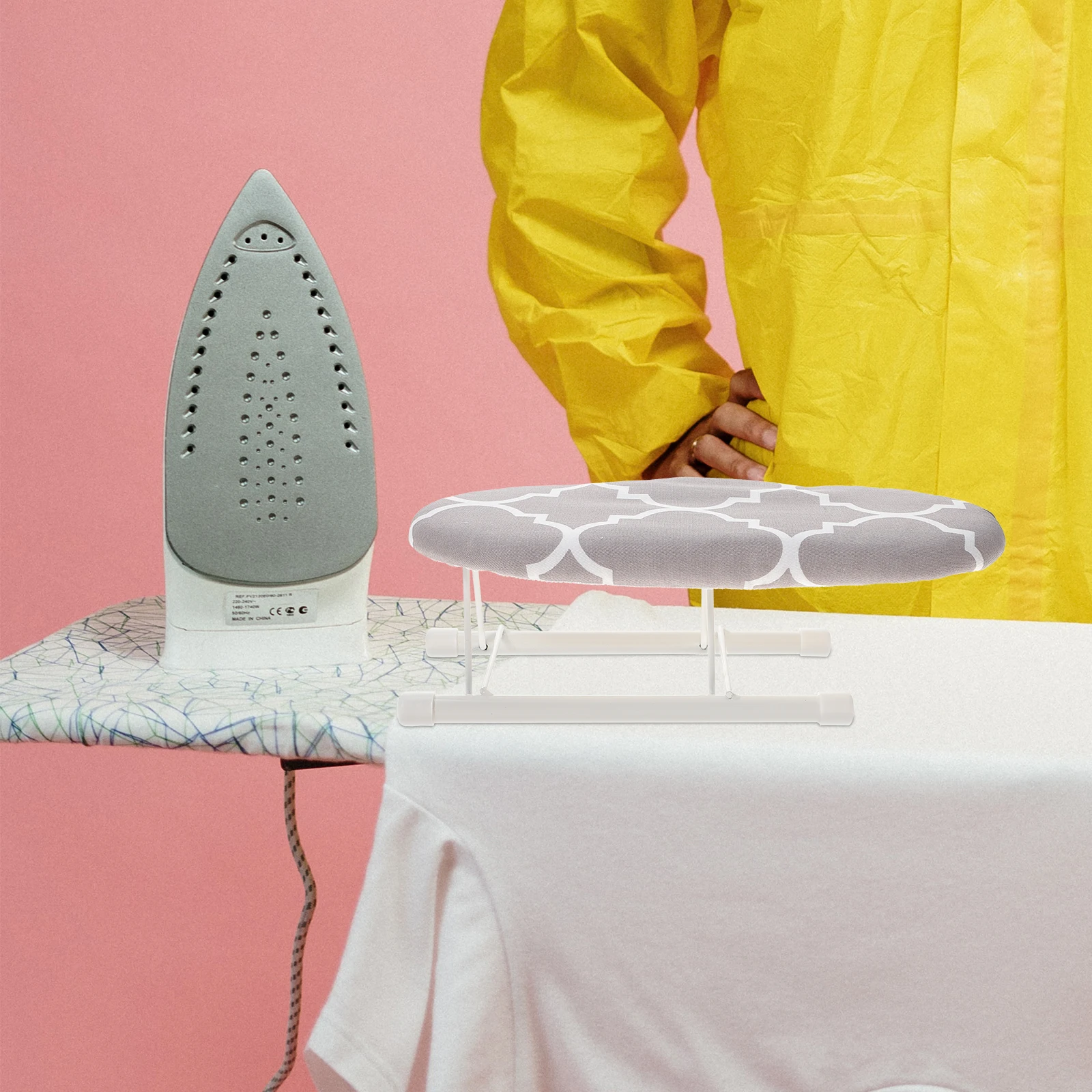 Mini Ironing Board Accessories Foldable Portable Classic Grid High Temp Resistant Non Fading Breathable Thickened Support Oval 
Mini Ironing Board Accessories Foldable Portable Classic Grid High Temp Resistant Non Fading Breathable Thickened Support Oval