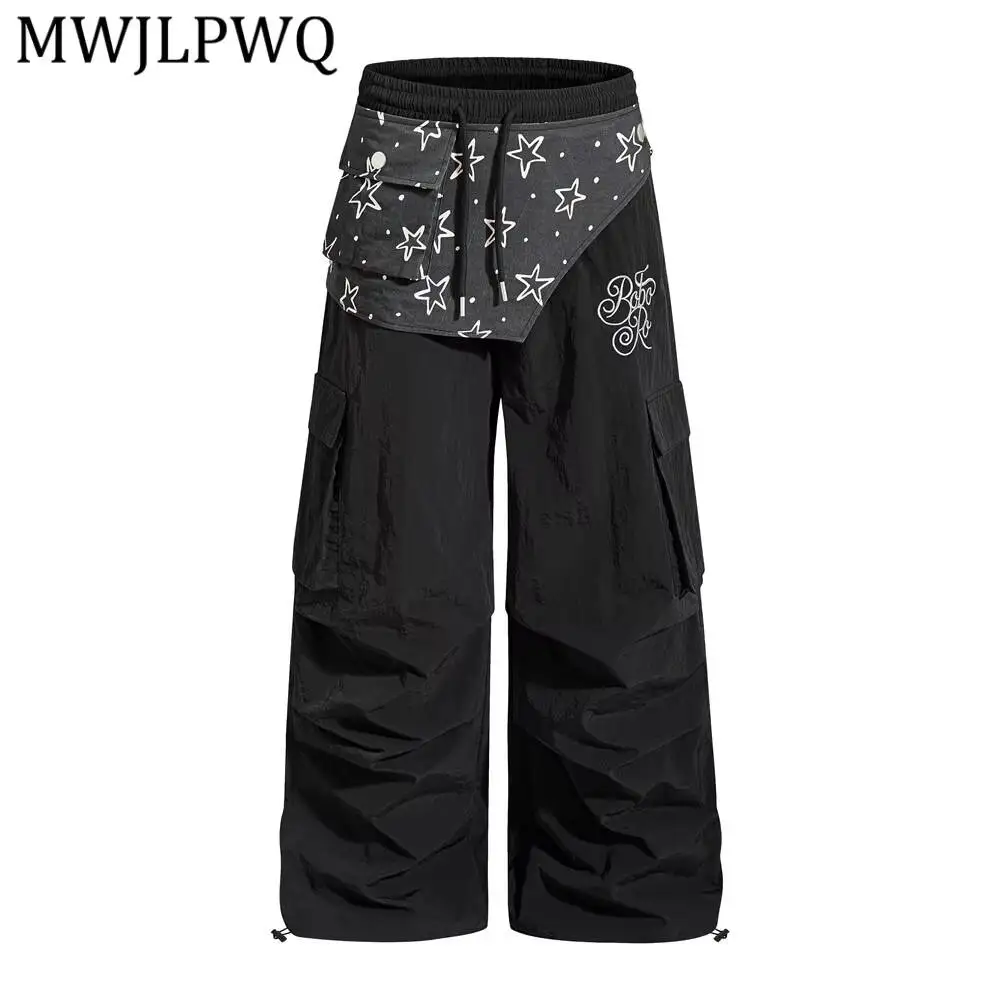 MWJLPWQ Men's Loose-Fitting Cargo Pleated Trousers Trendy High-Street Spliced Niche Design Street Style Sports Casual Pant 17179
MWJLPWQ Men's Loose-Fitting Cargo Pleated Trousers Trendy High-Street Spliced Niche Design Street Style Sports Casual Pant 17179