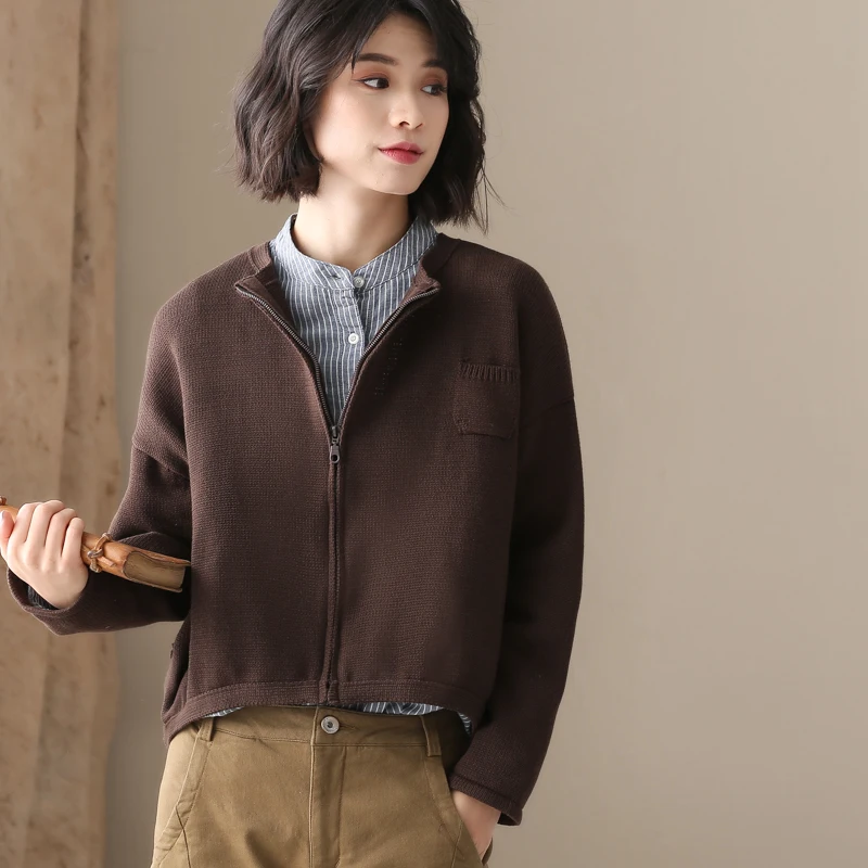 Вязаная молния из чистого хлопка, цветной длинный све, круглый кардиган Ne ort, женская весенне-осенняя новая верхняя одежда, пальто
Вязаная молния из чистого хлопка, цветной длинный све, круглый кардиган Ne ort, женская весенне-осенняя новая верхняя одежда, пальто