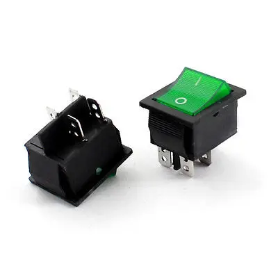 2 x KCD-102 Green Light DPST On/Off Boat Rocker Switch AC 220V 5A
2 x KCD-102 Green Light DPST On/Off Boat Rocker Switch AC 220V 5A