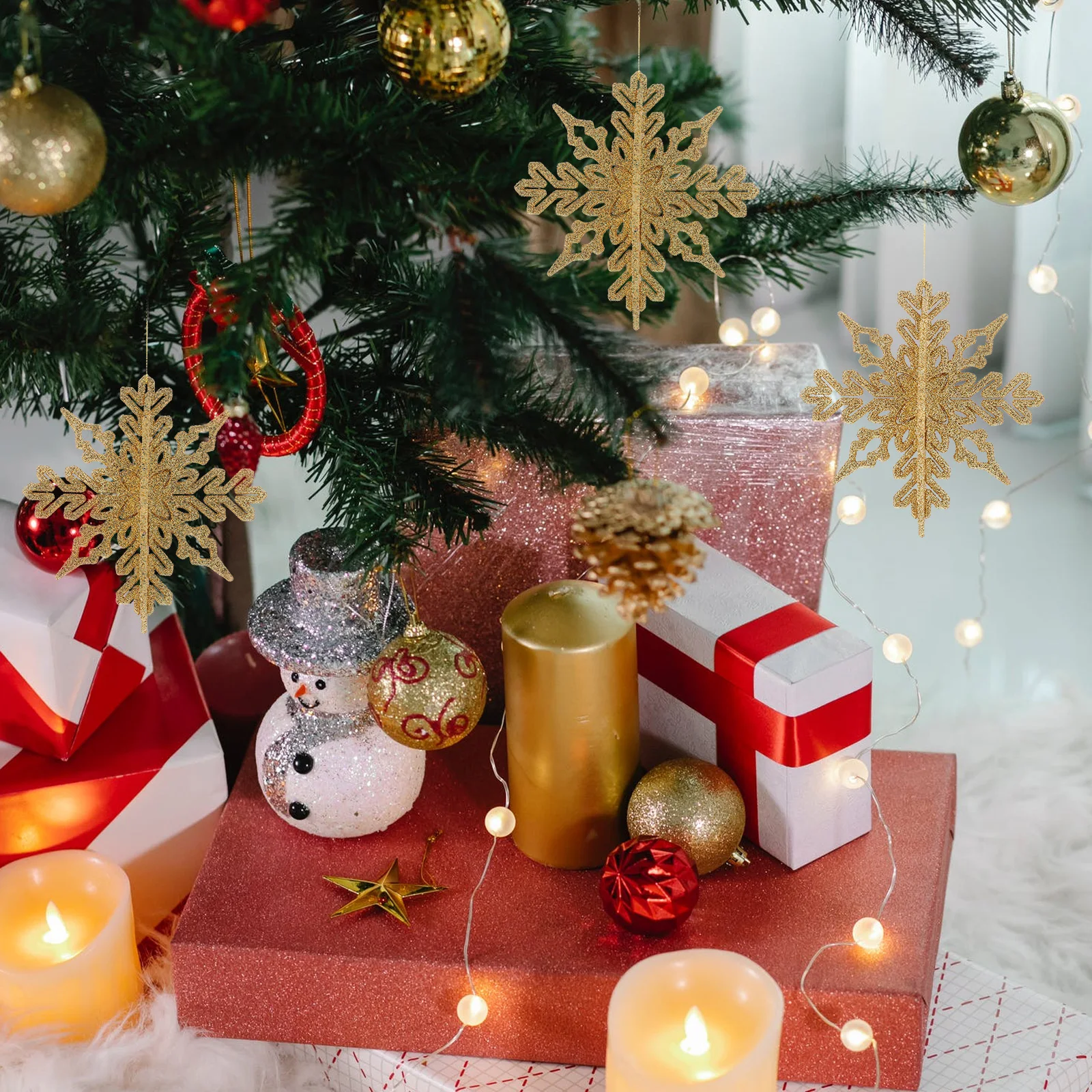 12 Pcs Gold Snowflake Decorations 10cm Christmas Tree naments Hanging New Year Party Wedding Resin Pendant
12 Pcs Gold Snowflake Decorations 10cm Christmas Tree naments Hanging New Year Party Wedding Resin Pendant