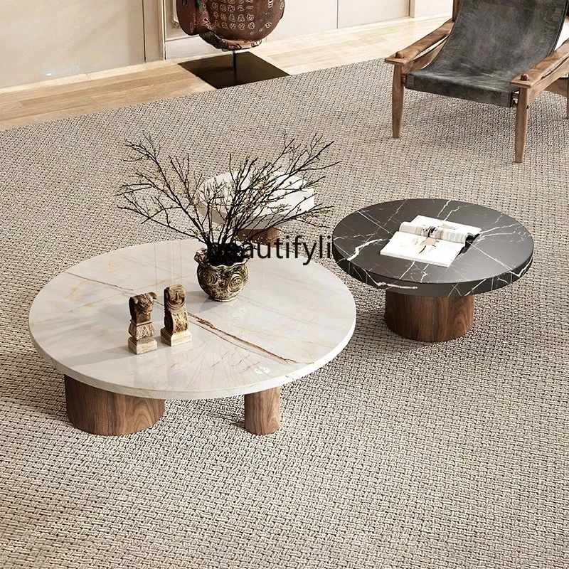 Round Vintage Marble Coffee Table Set for Living Room Home Use, Mid-Century Modern Minimalist Style
Round Vintage Marble Coffee Table Set for Living Room Home Use, Mid-Century Modern Minimalist Style