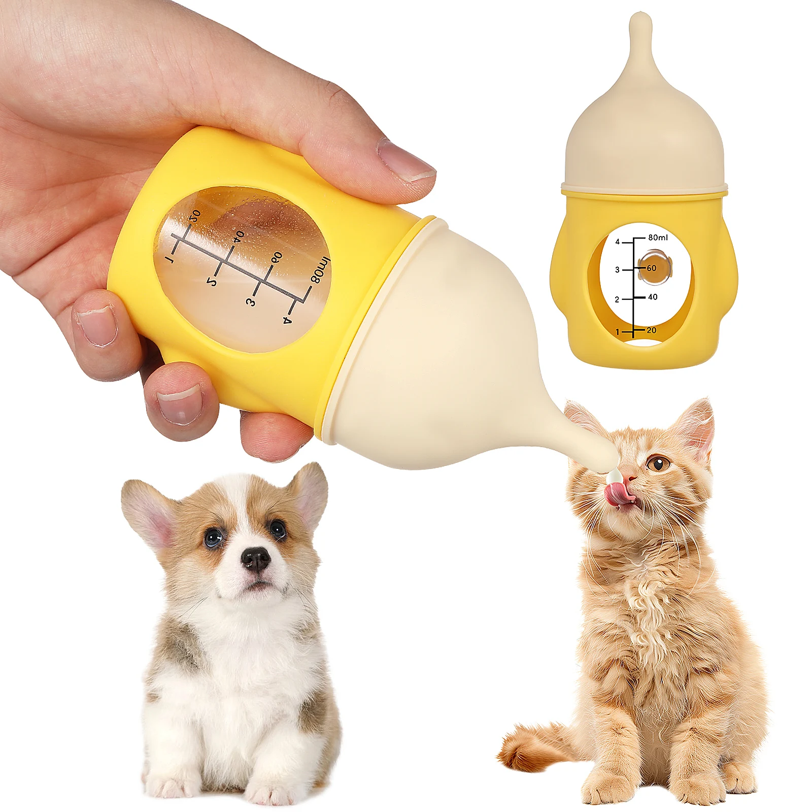 80Ml Pet Nursing Bottle For Puppy Kitten Newborn Milk Feeding Bottle Reusable Easy Clean With Scale Ergonomic Design Animal
80Ml Pet Nursing Bottle For Puppy Kitten Newborn Milk Feeding Bottle Reusable Easy Clean With Scale Ergonomic Design Animal
